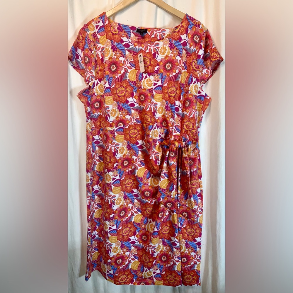 Talbots Citrus Floral Knit Midi Dress - Picture 2 of 9